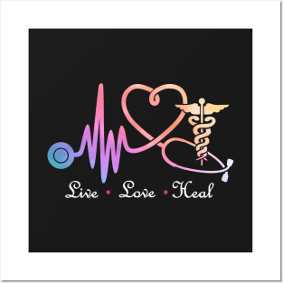 Live Love Heal with Caduceus Posters and Art